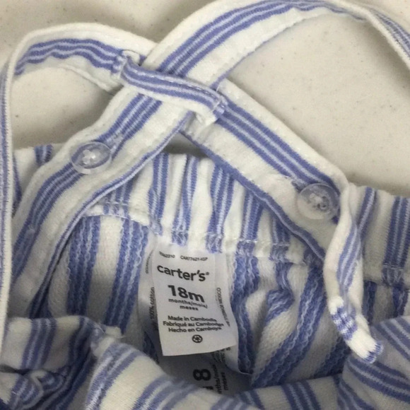 Carters Stripe Criss Cross Romper size 18M - Picture 6 of 6